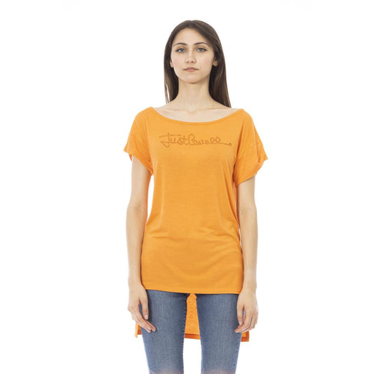 Orange Cotton Women T-Shirt - SEHABRANDS