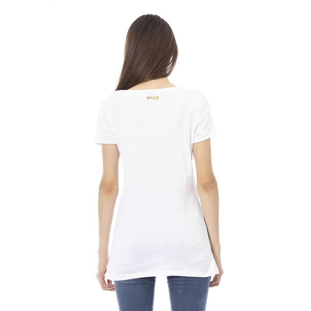 White Cotton Women T-Shirt - SEHABRANDS