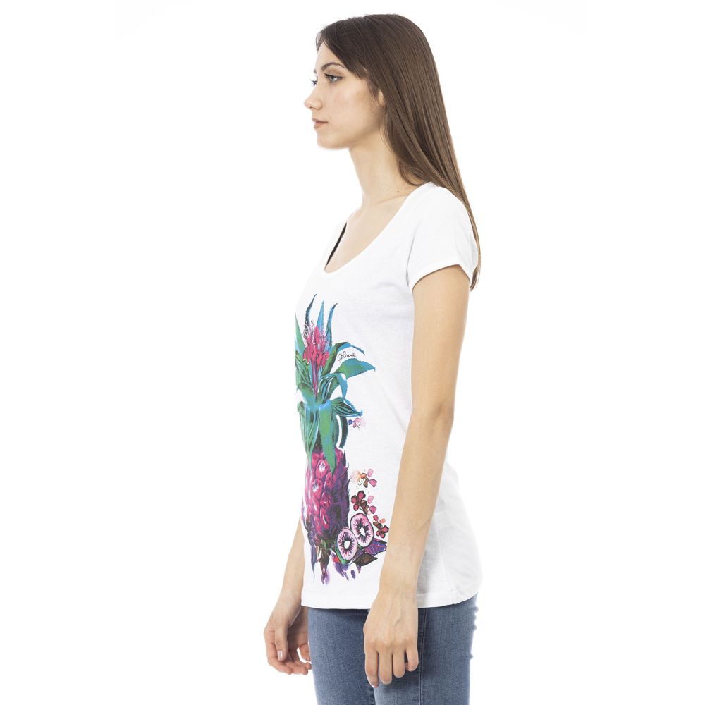 White Cotton Women T-Shirt - SEHABRANDS