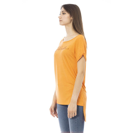 Orange Cotton Women T-Shirt - SEHABRANDS