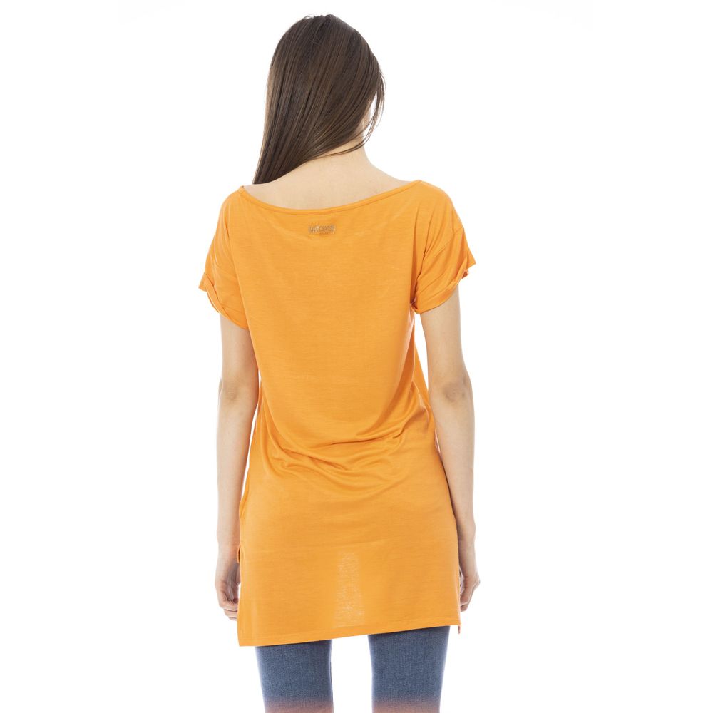 Orange Cotton Women T-Shirt - SEHABRANDS