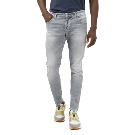 Elegant Grey Stretch Icon Jeans - SEHABRANDS