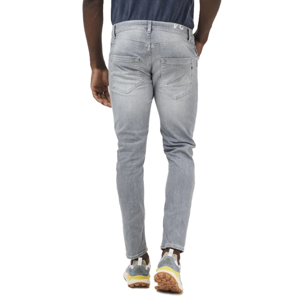 Elegant Grey Stretch Icon Jeans - SEHABRANDS