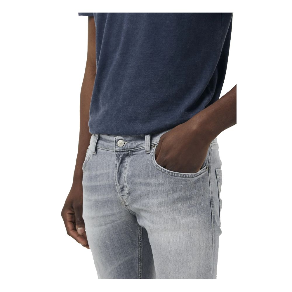 Elegant Grey Stretch Icon Jeans - SEHABRANDS