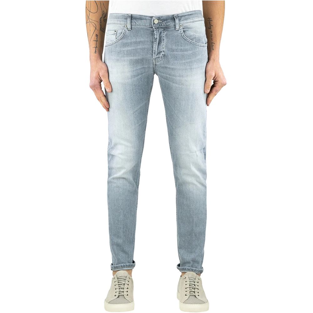 Sleek Gray Slim Fit Designer Jeans - SEHABRANDS