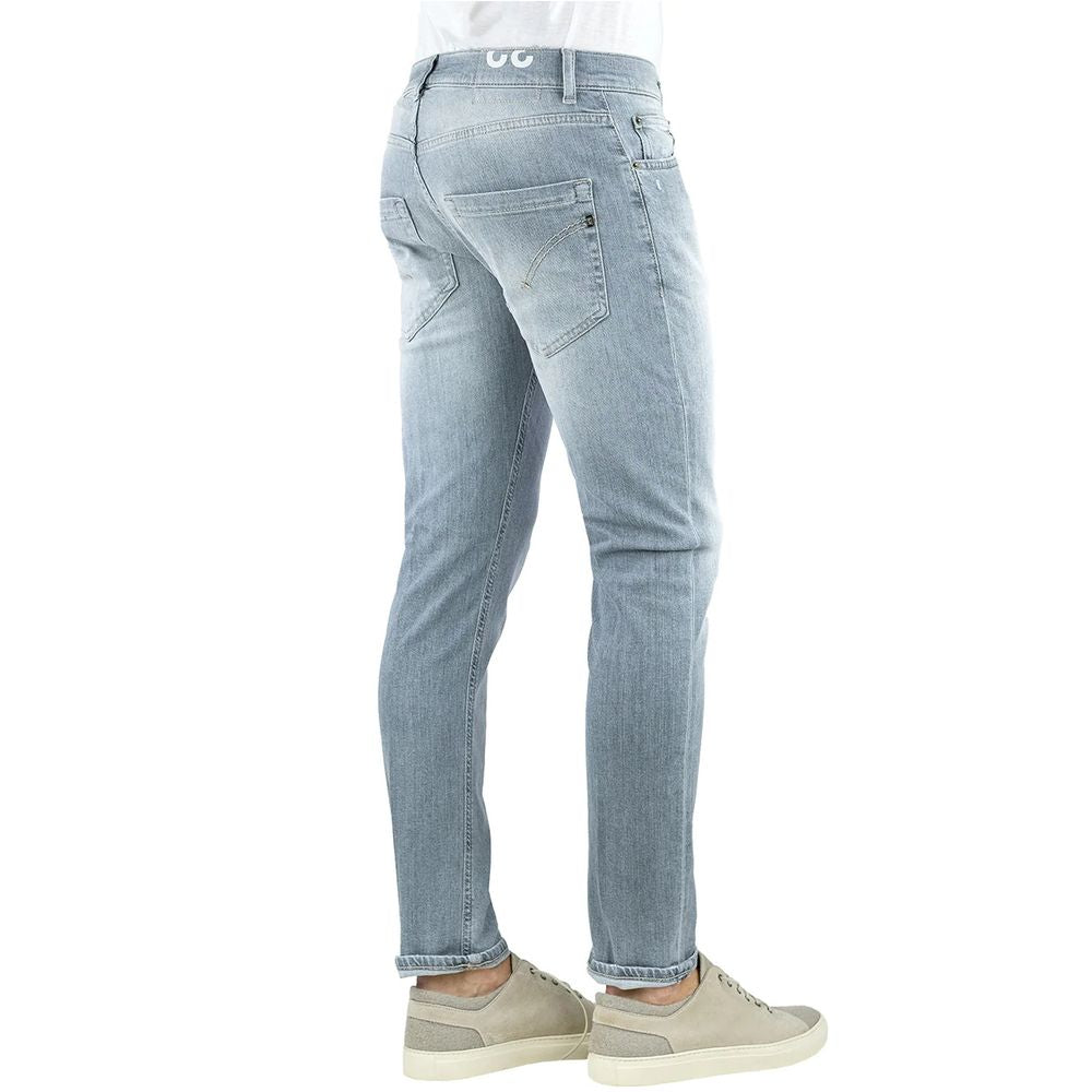 Sleek Gray Slim Fit Designer Jeans - SEHABRANDS