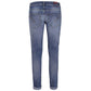 Chic Distressed Blue Stretch Jeans - SEHABRANDS