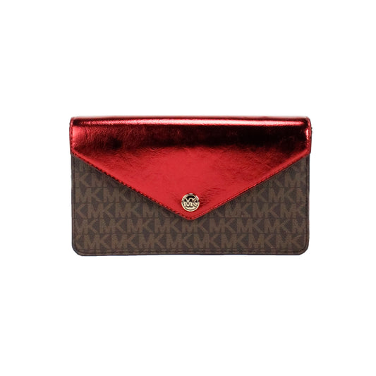 Jet Set Travel Crimson Small Flap Clutch Crossbody Bag - SEHABRANDS