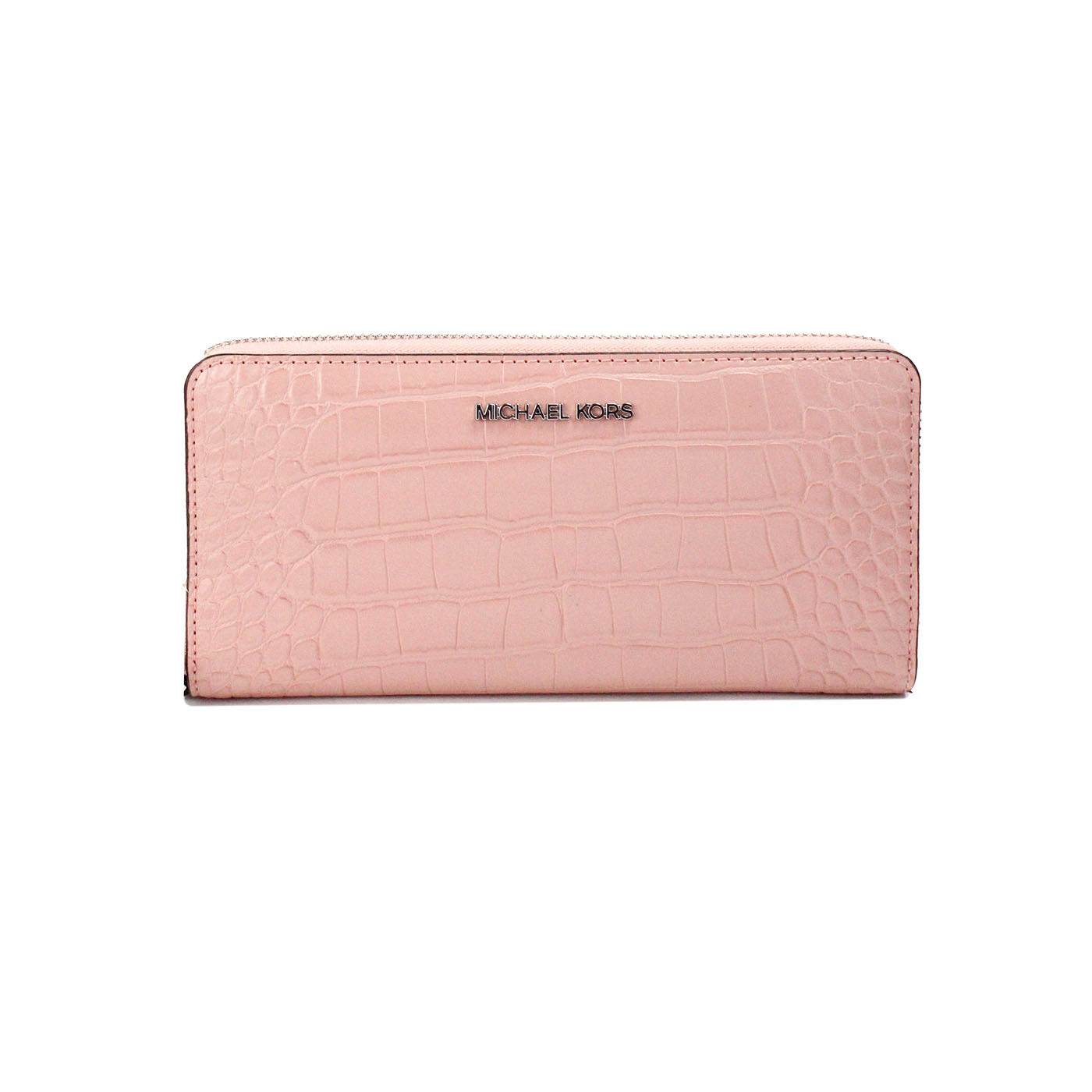 Jet Set Large Pink Animal Print Leather Continental Wrist Wallet - SEHABRANDS