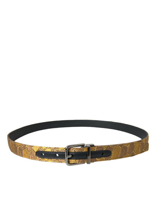 Dolce & Gabbana Elegant Gold Leather Belt