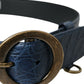 Dolce & Gabbana Elegant Italian Leather Belt with Metal Buckle