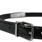 Dolce & Gabbana Elegant Black Leather Belt with Metal Buckle