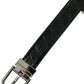 Dolce & Gabbana Elegant Black Leather Belt with Metal Buckle