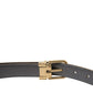 Dolce & Gabbana Metallic Gold Leather Belt - Timeless Elegance