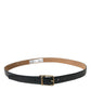 Dolce & Gabbana Elegant Black Calf Leather Belt