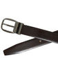 Dolce & Gabbana Elegant Leather Belt with Eye-Catching Buckle