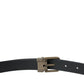 Dolce & Gabbana Elegant Suede Calf Leather Belt