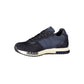 Contrast Lace-Up Sports Sneakers in Blue - SEHABRANDS