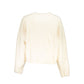 Desigual Chic White Embroidered Crew Neck Sweater