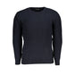 U.S. Grand Polo Elegant Crew Neck Twisted Blue Sweater