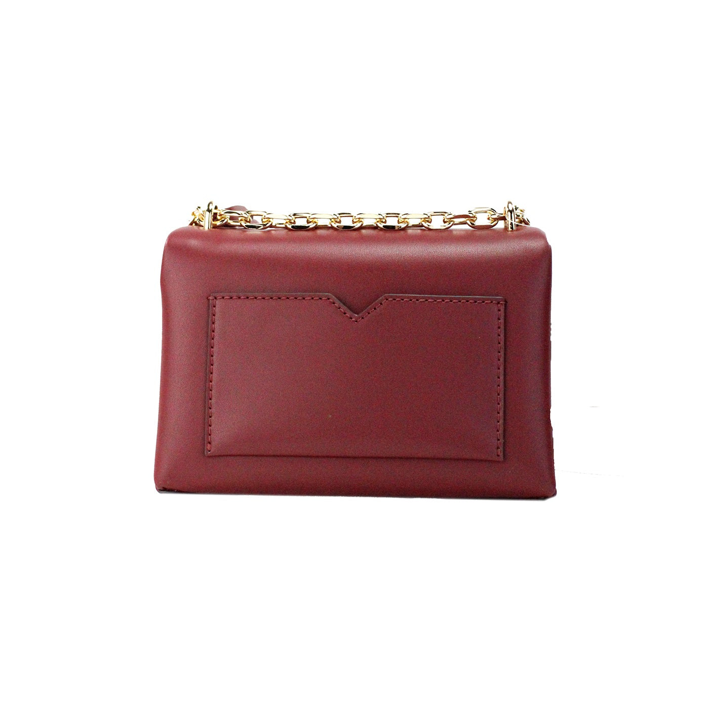 Cece Small Dark Cherry Vegan Leather Convertible Flap Crossbody Bag - SEHABRANDS