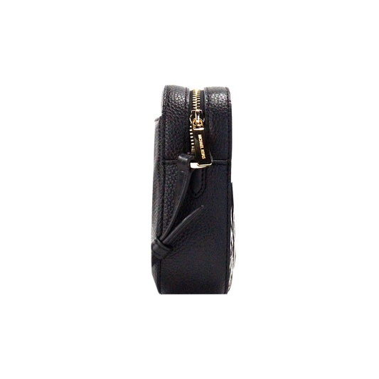 Jet Set Large East West Black Haircalf Zip Chain Crossbody Bag - SEHABRANDS