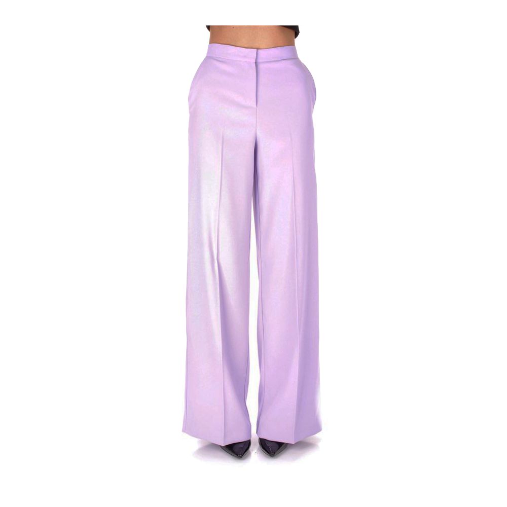 Elegant High-Waist Crepe Trousers - SEHABRANDS