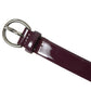 Dolce & Gabbana Elegant Maroon Leather Waist Belt