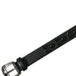 Dolce & Gabbana Engraved Logo Leather Waist Belt