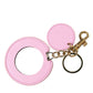 Dolce & Gabbana Elegant Pink Gold Leather Keychain