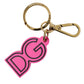 Dolce & Gabbana Chic Gold and Pink Keychain Elegance