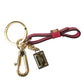 Dolce & Gabbana Stunning Red Leather Keychain