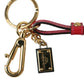 Dolce & Gabbana Stunning Red Leather Keychain