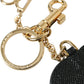 Dolce & Gabbana Stunning Gold and Pink Leather Keychain