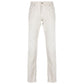 Cream-Colored Cotton Blend Trousers - SEHABRANDS