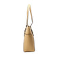 Charlotte Camel Large Leather Top Zip Tote Bag Purse - SEHABRANDS