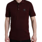 Dolce & Gabbana Elegant Maroon Cotton Blend Polo Tee