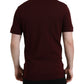 Dolce & Gabbana Elegant Maroon Cotton Blend Polo Tee