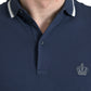 Dolce & Gabbana Elegant Crown Embroidered Polo T-Shirt