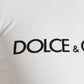 Dolce & Gabbana Elegant White Logo Crewneck Tee