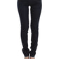 Chic Dark Blue Slim Jeans for Elegant Style - SEHABRANDS