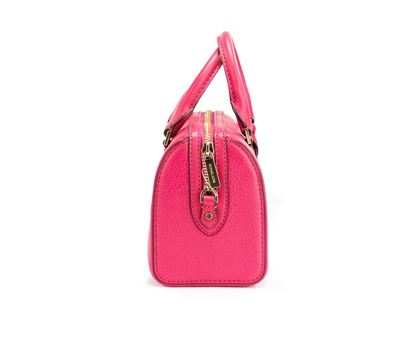 Travel XS Carmine Pink Leather Duffle Crossbody Handbag Purse - SEHABRANDS