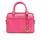 Travel XS Carmine Pink Leather Duffle Crossbody Handbag Purse - SEHABRANDS