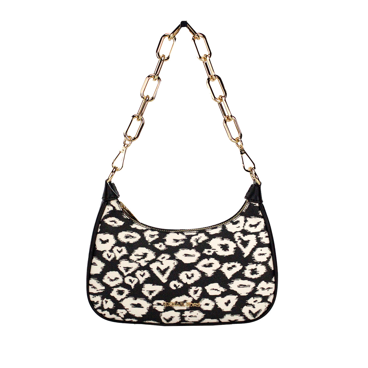 Cora Medium Heart Print PVC Zip Pouchette Crossbody Bag - SEHABRANDS