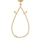 Dolce & Gabbana Gold Brass Chain Crystal Floral Pendant Charm Necklace