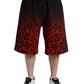 Dolce & Gabbana Red Leopard Print Cotton Bermuda Shorts