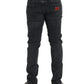 Dolce & Gabbana Gray Cotton Stretch Skinny Denim Logo Jeans