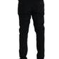 Dolce & Gabbana Black Cotton Velvet Skinny Pants