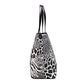 Carter Large Black Animal Print PVC Open Tote Shoulder Purse Bag - SEHABRANDS