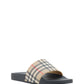 Brown Rubber Slides Sandals - SEHABRANDS